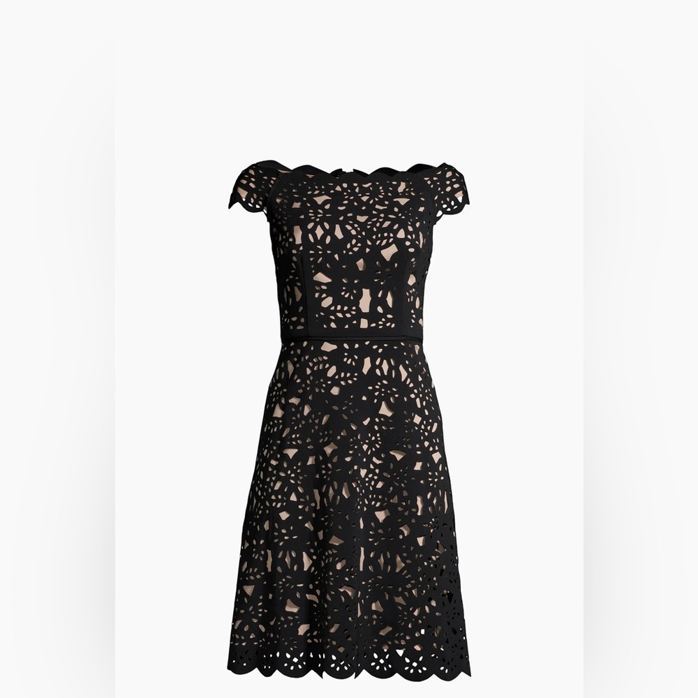 Off-The-Shoulder Laser Cut Dress